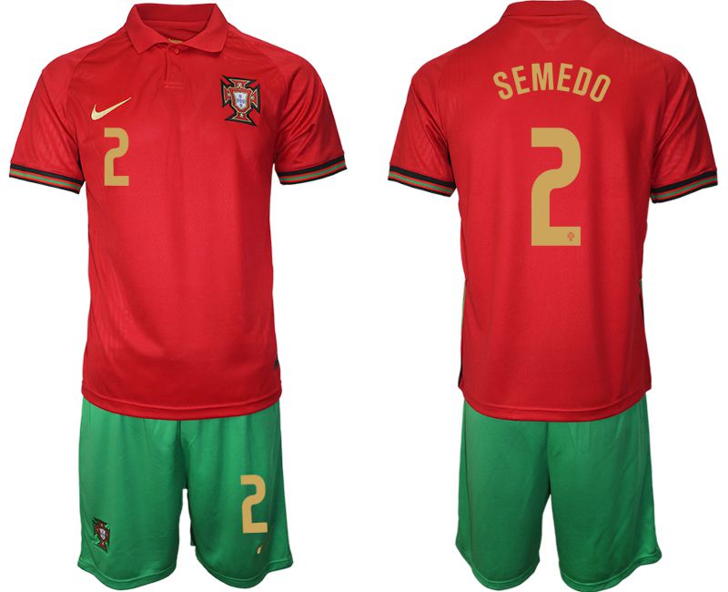 Men 2020-2021 European Cup Portugal home red #2 Nike Soccer Jersey->portugal jersey->Soccer Country Jersey